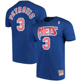 Royal Drazen Petrovic Brooklyn Nets Hardwood Classics Name & Number Player T-Shirt | NBA