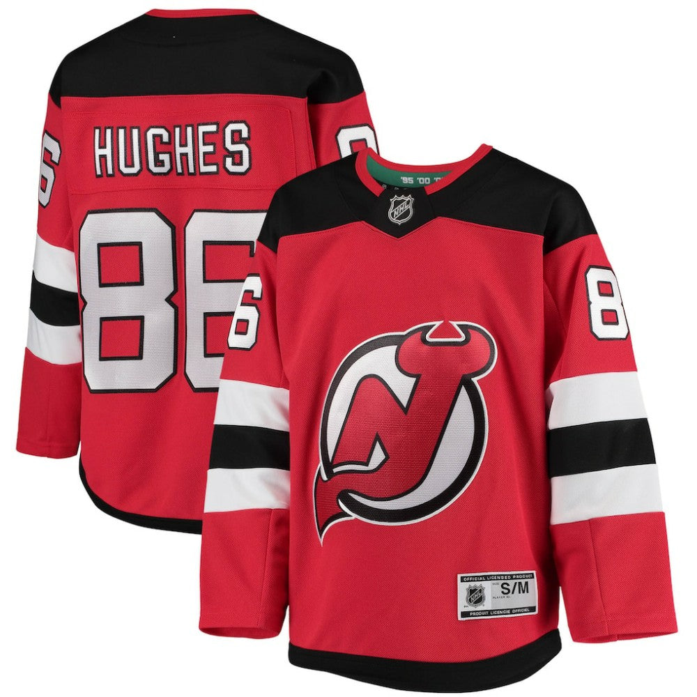 Jack Hughes New Jersey Devils Youth Home Premier Player Jersey - NHL Jerseys