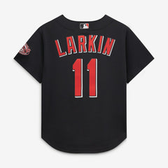 Barry Larkin Cincinnati Reds Mitchell & Ness Cooperstown Collection Mesh Batting Practice Button-Up Jersey - MLB Jerseys