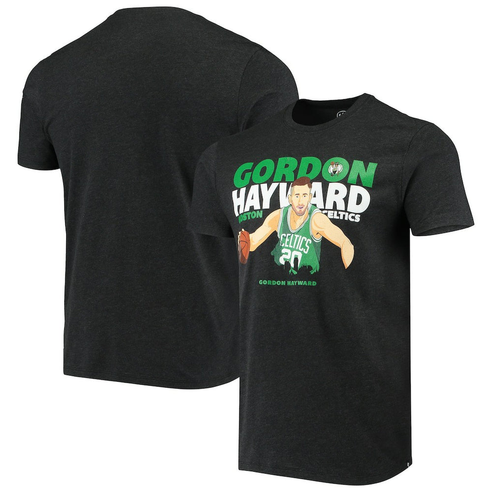 Heathered Black Gordon Hayward Boston Celtics '47 Player Graphic T-Shirt | NBA