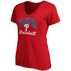 Philadelphia Phillies Fanatics Women's Victory Script V-Neck T-Shirt - MLB T-shirts