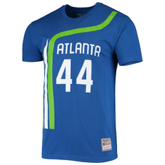 Blue Pete Maravich Atlanta Hawks Hardwood Classics Stitch Name & Number T-Shirt | NBA
