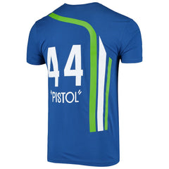 Blue Pete Maravich Atlanta Hawks Hardwood Classics Stitch Name & Number T-Shirt | NBA
