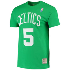 Kelly Green Kevin Garnett Boston Celtics Hardwood Classics Stitch Name & Number T-Shirt | NBA
