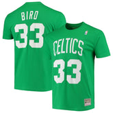Kelly Green Larry Bird Boston Celtics Hardwood Classics Stitch Name & Number T-Shirt | NBA