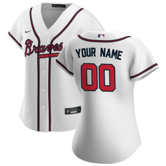 Atlanta Braves Nike Women's Home Replica Custom Jersey - MLB Jerseys