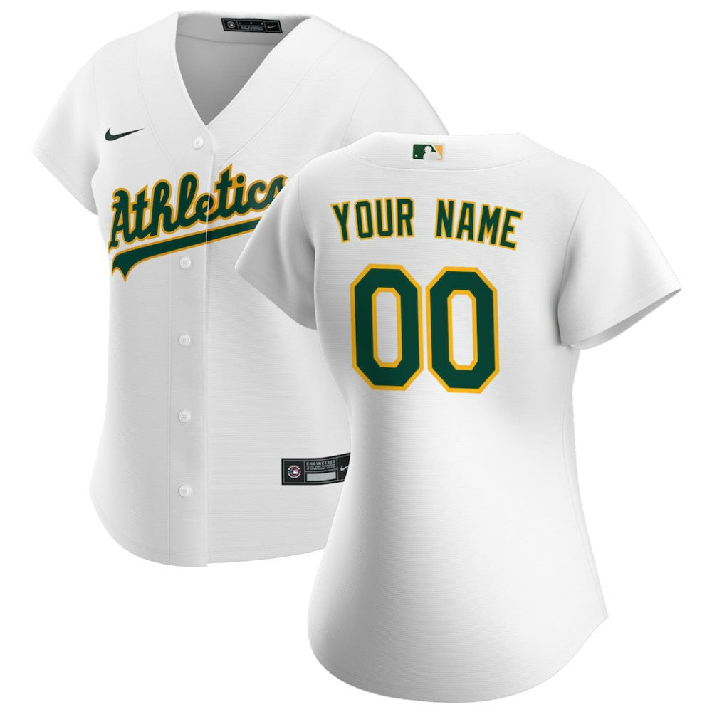 Athletics Nike Women's Home Replica Custom Jersey - MLB Jerseys