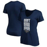 Navy New Orleans Pelicans Women's Won't Bow Down V-Neck T-Shirt | NBA