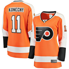 Travis Konecny Philadelphia Flyers Fanatics Women's Home Breakaway Jersey - NHL Jerseys