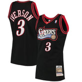 Black Allen Iverson Philadelphia 76ers 1997/98 Hardwood Classics Authentic Jersey | NBA
