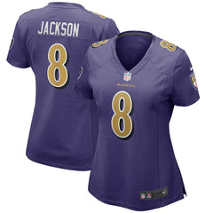 Baltimore Ravens Lamar Jackson Women's Alternate Game Player Jersey | NFL New
