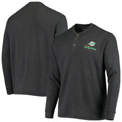 Miami Dolphins Dunbrooke Logo Maverick Thermal Henley Long Sleeve T-Shirt | NFL Discount