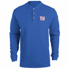 New York Giants Dunbrooke Logo Maverick Thermal Henley Long Sleeve T-Shirt | NFL Outlet