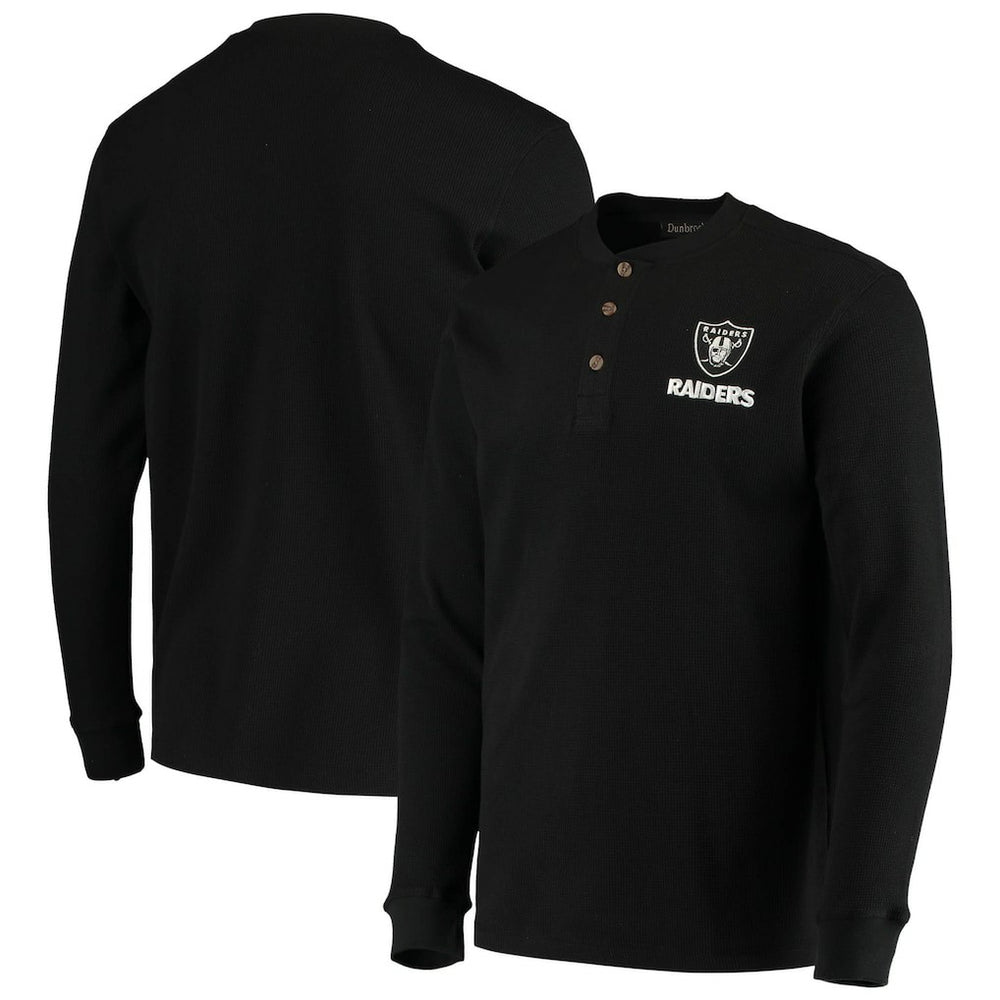 Las Vegas Raiders Dunbrooke Logo Maverick Thermal Henley Long Sleeve T-Shirt | NFL Online