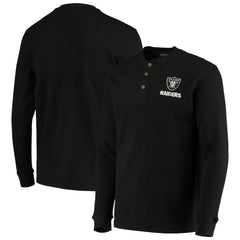 Las Vegas Raiders Dunbrooke Logo Maverick Thermal Henley Long Sleeve T-Shirt | NFL Online