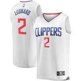 White Kawhi Leonard LA Clippers Youth 2020/21 Fast Break Player Jersey | NBA