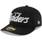 Las Vegas Raiders Omaha Script Low Profile 59FIFTY Fitted Hat | NFL Hot