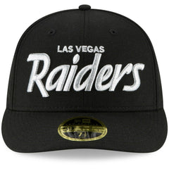 Las Vegas Raiders Omaha Script Low Profile 59FIFTY Fitted Hat | NFL Hot