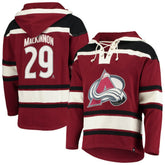 Nathan MacKinnon Colorado Avalanche '47 Player Name & Number Lacer Pullover Hoodie - NHL Hoodies