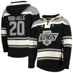 Luc Robitaille Los Angeles Kings '47 Retired Player Name & Number Lacer Pullover Hoodie - NHL Hoodies