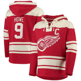 Gordie Howe Detroit Red Wings '47 Retired Player Name & Number Lacer Pullover Hoodie - NHL Hoodies