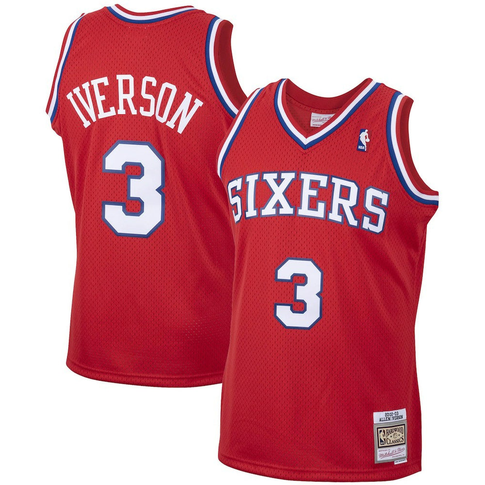 Red Allen Iverson Philadelphia 76ers 2002/03 Hardwood Classics Swingman Jersey | NBA