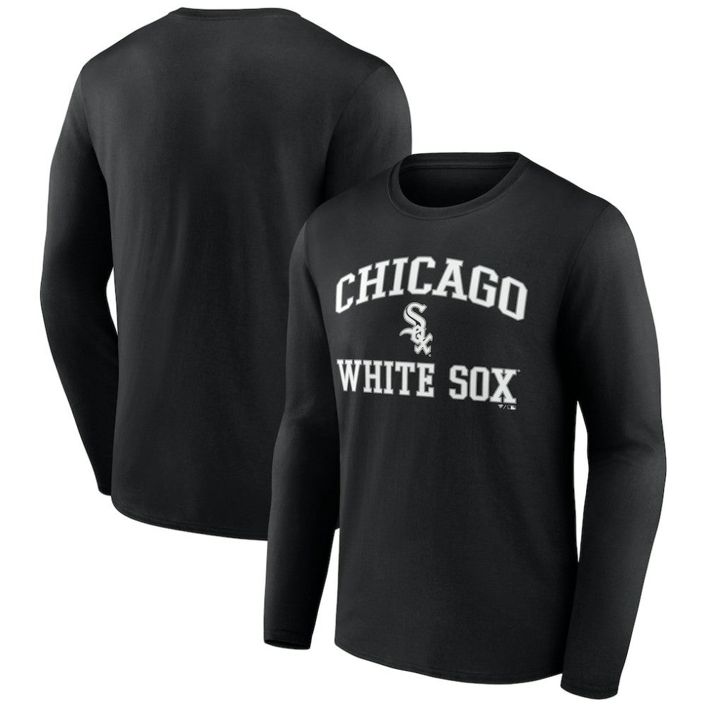 Men's Black Chicago White Sox Team Heart & Soul Long Sleeve T-Shirt - MLB T-shirts