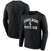 Men's Black Chicago White Sox Team Heart & Soul Long Sleeve T-Shirt - MLB T-shirts