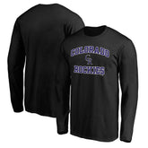 Men's Black Colorado Rockies Team Heart & Soul Long Sleeve T-Shirt - MLB T-shirts