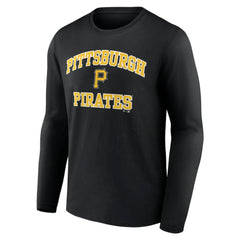Men's Black Pittsburgh Pirates Team Heart & Soul Long Sleeve T-Shirt - MLB T-shirts