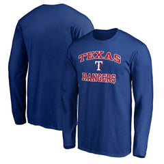Men's Royal Texas Rangers Team Heart & Soul Long Sleeve T-Shirt - MLB T-shirts
