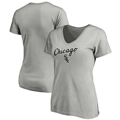 Chicago White Sox Fanatics Women's Team Logo Lockup V-Neck T-Shirt - MLB T-shirts