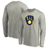 Milwaukee Brewers Official Team Logo Long Sleeve T-Shirt - MLB T-shirts