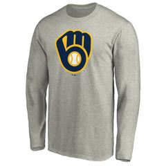 Milwaukee Brewers Official Team Logo Long Sleeve T-Shirt - MLB T-shirts