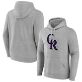 Colorado Rockies Official Logo Fitted Pullover Hoodie - MLB Hoodies