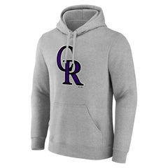 Colorado Rockies Official Logo Fitted Pullover Hoodie - MLB Hoodies
