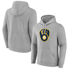 Milwaukee Brewers Official Logo Fitted Pullover Hoodie - MLB Hoodies