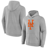 New York Mets Official Logo Fitted Pullover Hoodie - MLB Hoodies