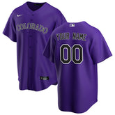 Colorado Rockies Nike Alternate Replica Custom Jersey - MLB Jerseys