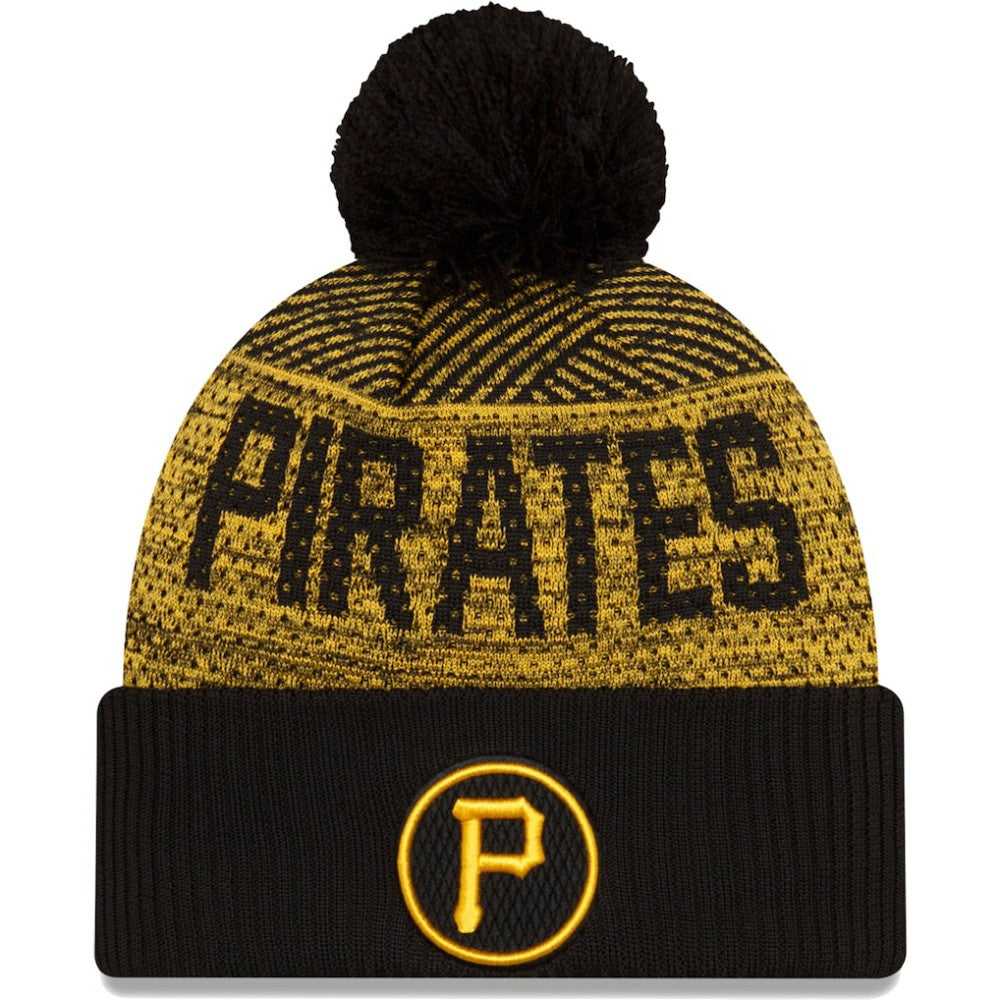 Pittsburgh Pirates New Era Authentic Collection Sport Cuffed Knit Hat with Pom - MLB Hats