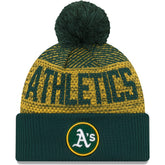 Athletics New Era Authentic Collection Sport Cuffed Knit Hat with Pom - MLB Hats