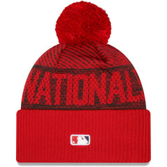 Washington Nationals New Era Authentic Collection Sport Cuffed Knit Hat with Pom - MLB Hats