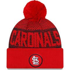 St. Louis Cardinals New Era Authentic Collection Sport Cuffed Knit Hat with Pom - MLB Hats