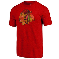 Chicago Blackhawks Distressed Tri-Blend T-Shirt - NHL T-shirts