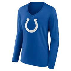 Indianapolis Colts Women's Primary Team Logo Long Sleeve V-Neck T-Shirt | NFL On sale