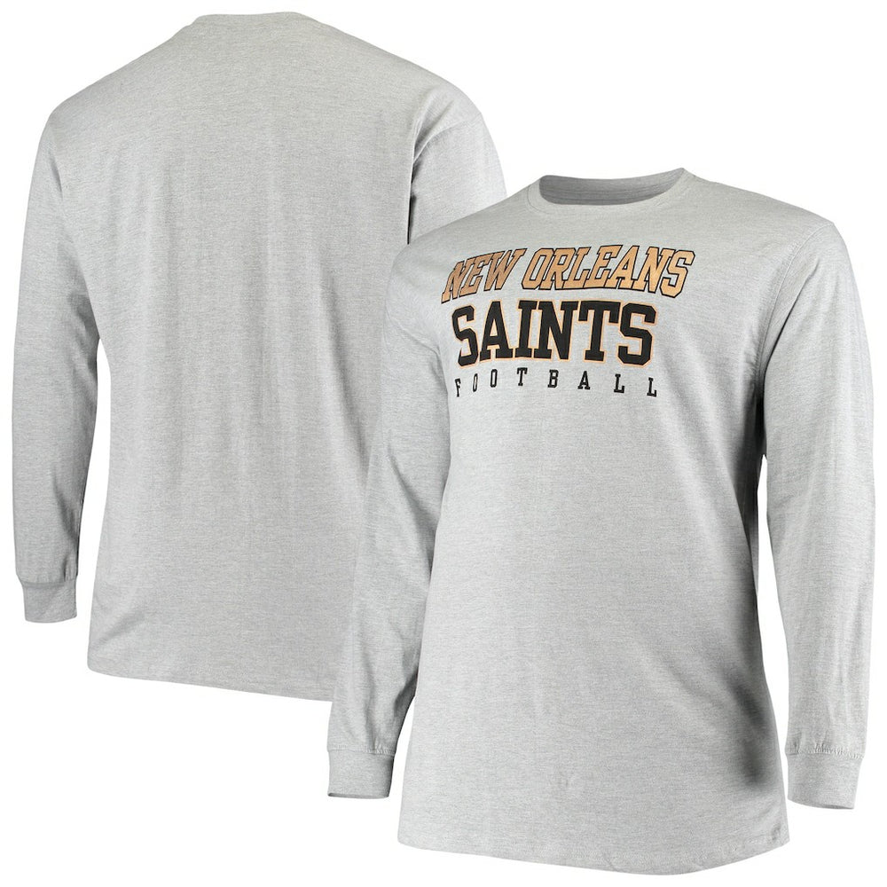 New Orleans Saints Big & Tall Practice Long Sleeve T-Shirt | NFL Sale