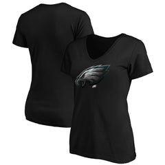 Philadelphia Eagles Women's Midnight Mascot Logo V-Neck T-Shirt | NFL Discount