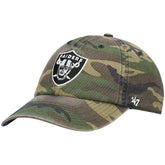 Las Vegas Raiders '47 Woodland Clean Up Adjustable Hat | NFL Discount