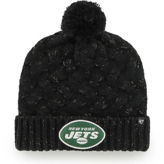 New York Jets '47 Women's Fiona Logo Cuffed Knit Hat with Pom | NFL Discount