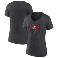 Tampa Bay Buccaneers Women's Primary Team Logo V-Neck T-Shirt | NFL New